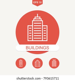 Town and cityscape vector pictogram