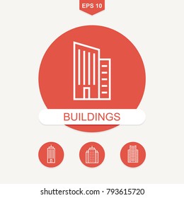 Town and cityscape vector pictogram