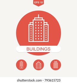 Town and cityscape vector pictogram