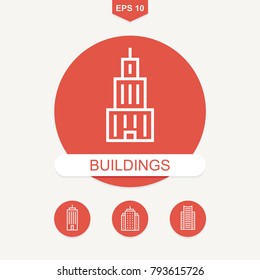 Town and cityscape vector pictogram