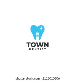 Design des städtischen Dental-Logos. Creative Dentist Logo. Creative Dental Clinic Company Vector Logo.