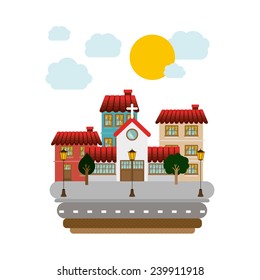 town design, vector illustration.