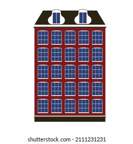 icono de estilo plano colorido del vector de la casa plana