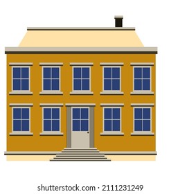 town flat House vector colorful flat style icon