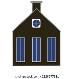 town flat House vector colorful flat style icon