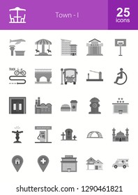 Town Flat Icons