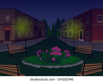 town  green zone in the evening