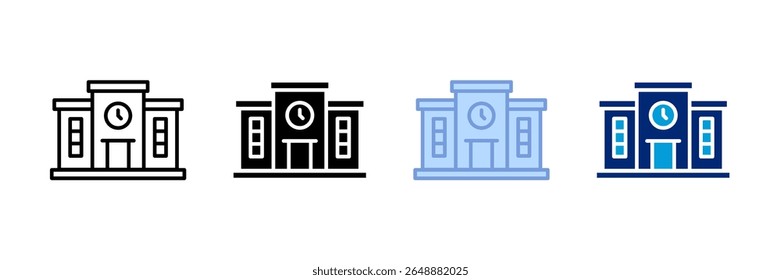 Conjunto de iconos de ayuntamiento Colección de estilo múltiple