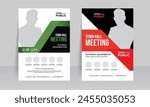 town hall meeting flyer design template