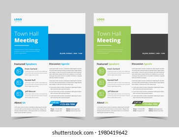 Town Hall Meeting Flyer Template. Town Hall Meeting Flyer Samples. Conference Poster Leaflet Design