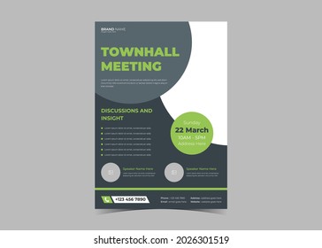 Town Hall Meeting Flyer Template. Town Hall Meeting Flyer Samples. Conference Poster Leaflet Design