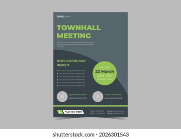 Town hall meeting flyer template. Town hall meeting flyer samples. Conference poster leaflet design