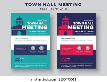 Town Hall Meeting Flyer Templates, City Hall Flyer And Poster