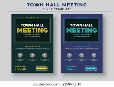 Town Hall Meeting Flyer Templates, City Hall Flyer And Poster