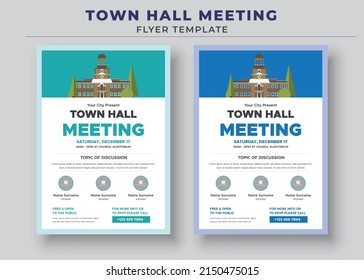 Town Hall Meeting Flyer Templates, City Hall Flyer And Poster