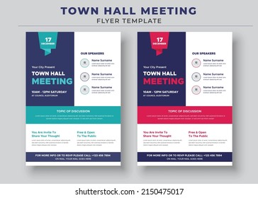 Town Hall Meeting Flyer Templates, City Hall Flyer And Poster