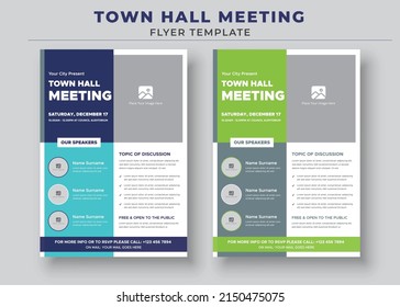 Town Hall Meeting Flyer Templates, City Hall Flyer And Poster