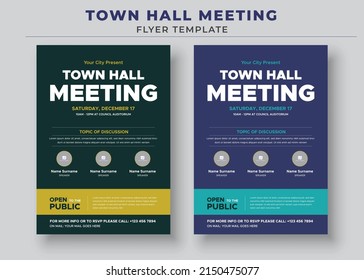 Town Hall Meeting Flyer Templates, City Hall Flyer And Poster