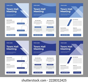 Town Hall Meeting Flyer Templates, City Hall Flyer and Poster, Business Meeting Flyer, Webinar Poster Template.Town Hall Meeting Flyer Templates.
