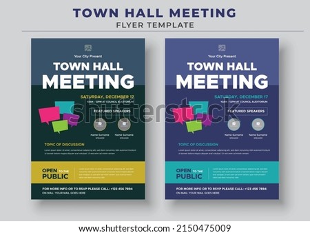 Town Hall Meeting Flyer Templates, City Hall Flyer and Poster