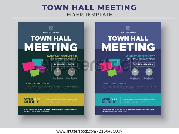 Town Hall Meeting Flyer Templates, City Hall Flyer\
and Poster