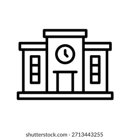 Rathaus-Umrisssymbol Vektorgrafik