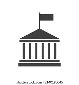 Town hall vector icon on white background