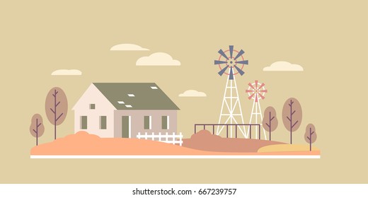 Town house flat landscape