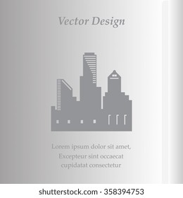 Town house icon, vector illustration. Flat design style