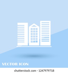 Town house. Icon Vector. Simple flat symbol.
