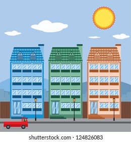 Town houses.