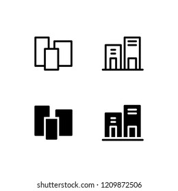 Town Icon Logo Vector Symbol. Village Icon