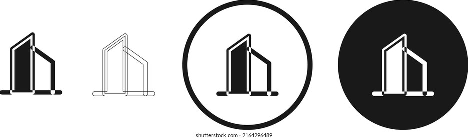  icono de ciudad. conjunto de iconos web . colección de iconos plano. Ilustración vectorial simple.