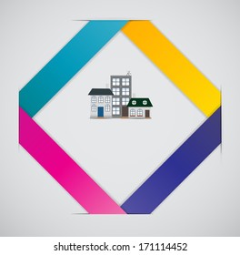 Town infographic template business concept vector illustration