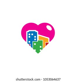 Town Love Logo Icon Design