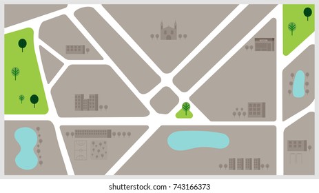 Town map background vector illustration