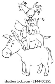 bremen town musicians coloring pages free