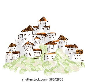 Town on the hill