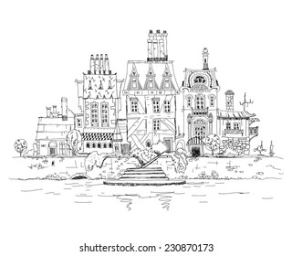 Town on the river, Sketch collection