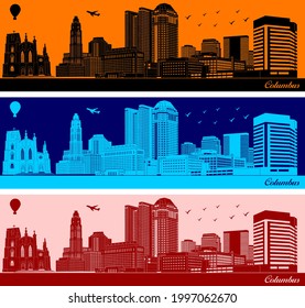 Town In Orange Background, 
Columbus, Ohio