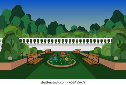 town park view background