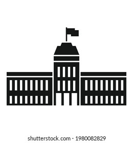 Town parliament icon. Simple illustration of Town parliament vector icon for web design isolated on white background
