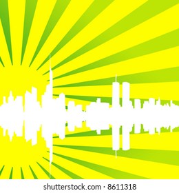 town skyline - vector -