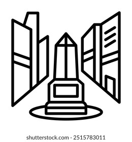 Town Square icon line vector illustration