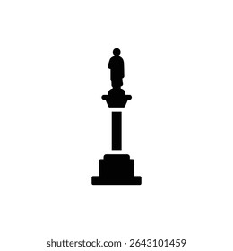 Town Square Post com Monumento Público Superior Estátua e Marco Urbano