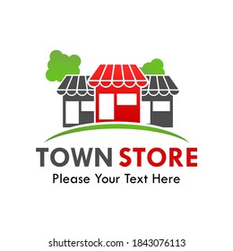 Town store logo template illustration