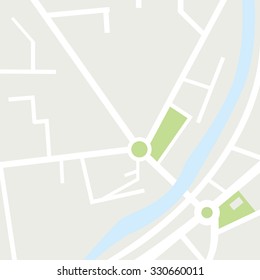 Town street plan. City map vector illustration