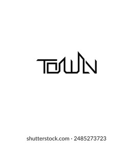 Texto de la ciudad, tipografía y diseño del logotipo.