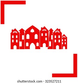 Town vector icon.