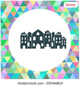 Town vector icon.